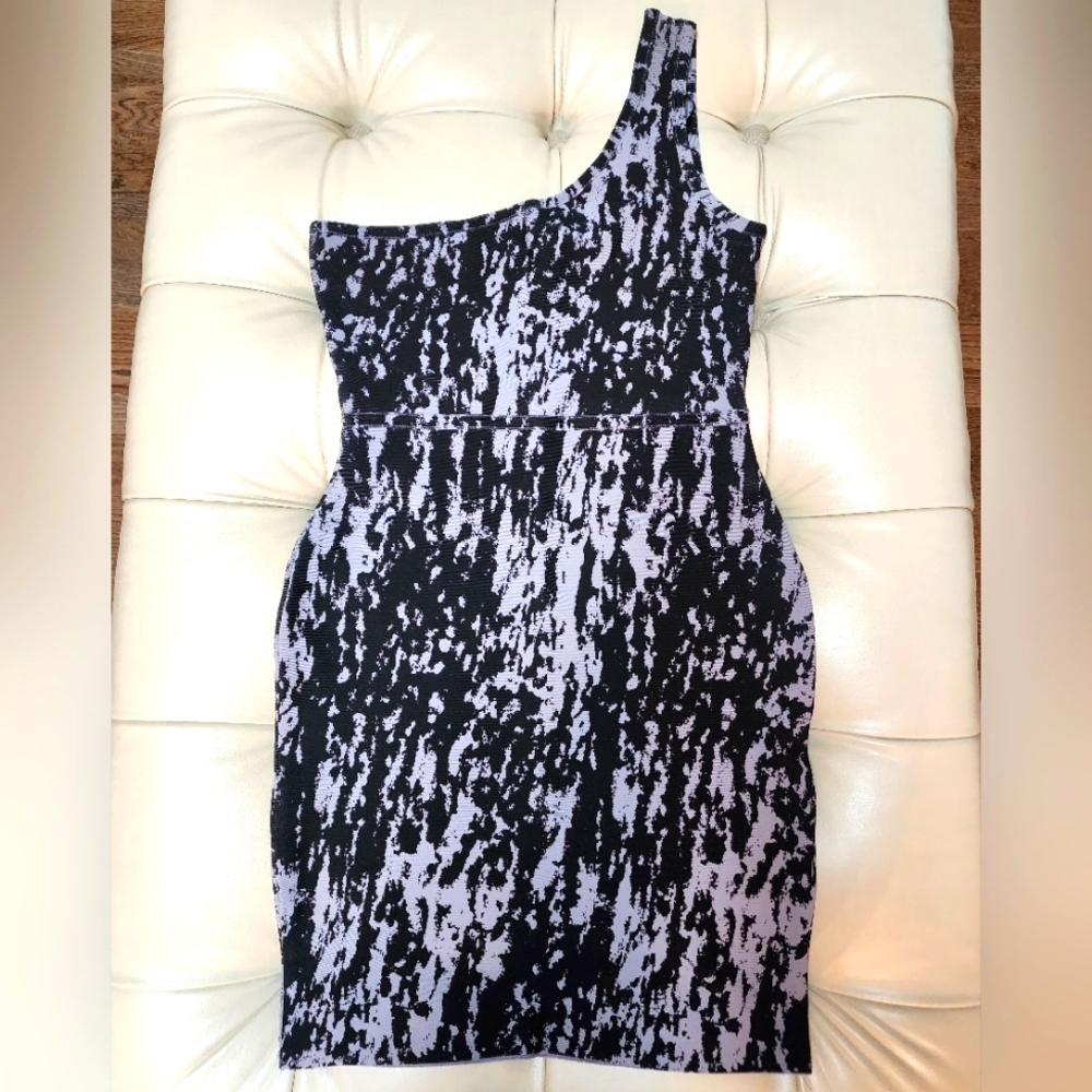 BCBG Bodycon One Shoulder Dress NWOT sz L